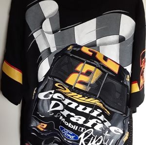 RUSTY WALLACE MILLER GENUINE DRAFT ALL OVER PREFERRED NASCAR SHIRT.